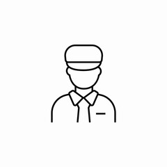 doorman silhouette icon icon sign vector