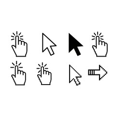 Obraz premium Collection of different cursor and pointer icons for website and app design use