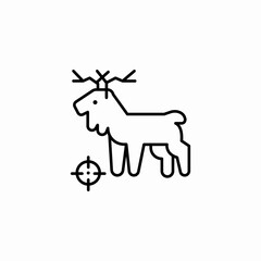 elk hunting target icon sign vector