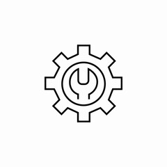 gear and wrench icon sign vector