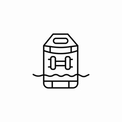 ocean buoy marker icon sign vector