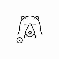 polar bear head icon sign vector
