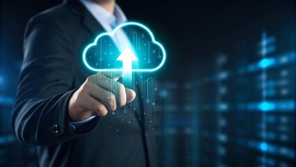 Exploring innovative cloud computing and data storage solutions with futuristic holographic interfaces in virtual environments for enhanced user experience