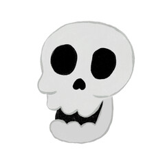 human skull isolated on white