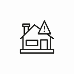 house warning alert icon sign vector