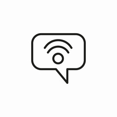 wireless message bubble icon sign vector