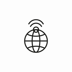 world globe connectivity icon sign vector