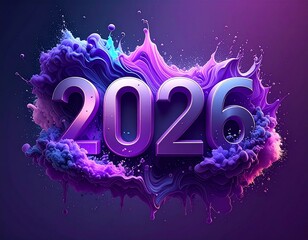 New Year, 2026, Celebration Illustration