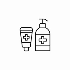 hand sanitizer and lotion icon sign vector