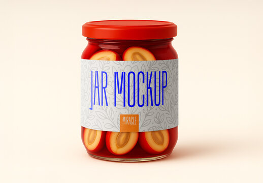Jar Mockup with Exotic Miracle Fruit