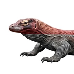 Obraz premium Majestic Komodo dragon portrait prowling cautiously with sharp claws and textured skin