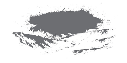 Abstract grunge vector background with black ink splashes and paint splatters forming a border and frame on an old paper texture