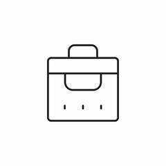 briefcase with handle icon sign vector