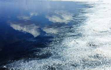 Natural mineral formations of estuary salts