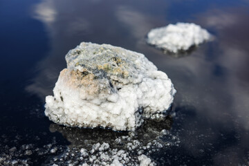 Abstract view of Salt Lake mud texture