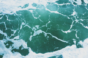 Texture of the raging sea