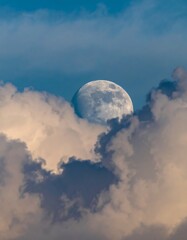 Moon peeking through clouds (1)