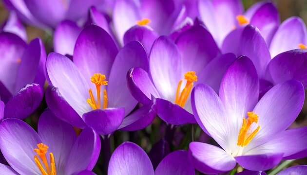 Close-up of vibrant purple crocuses (2)