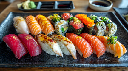 Ordering American style sushi at a restaurant (2)