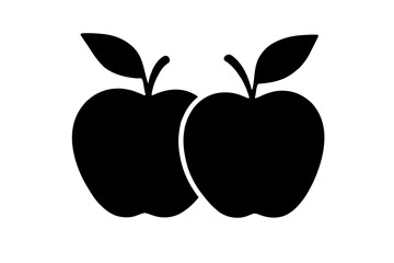 Vector art of two apples, a simple and clean illustration of fresh fruit, perfect for minimalist designs and healthy food themes