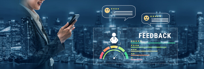 A system for collecting customer feedback and measuring service quality. A dashboard with user...