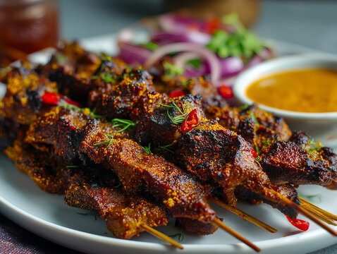 nigerian suya beef skewers