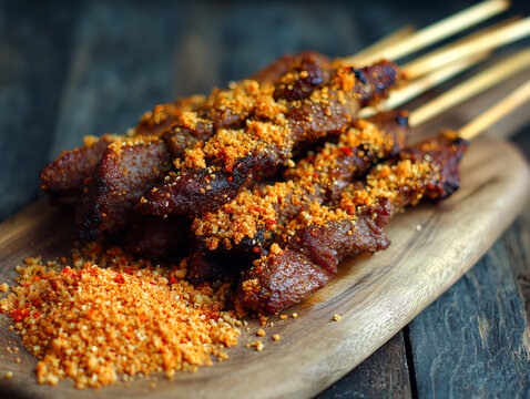 nigerian suya beef skewers