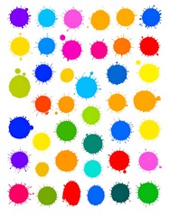 Colorful paint splatters (1)