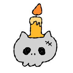 cat halloween doodle