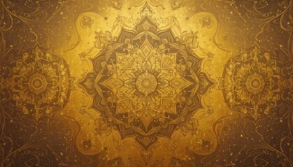 Ornate gold mandala pattern (23)