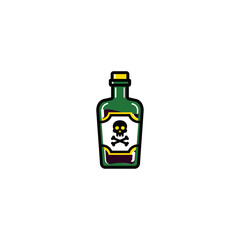 poison icon flat vector design.