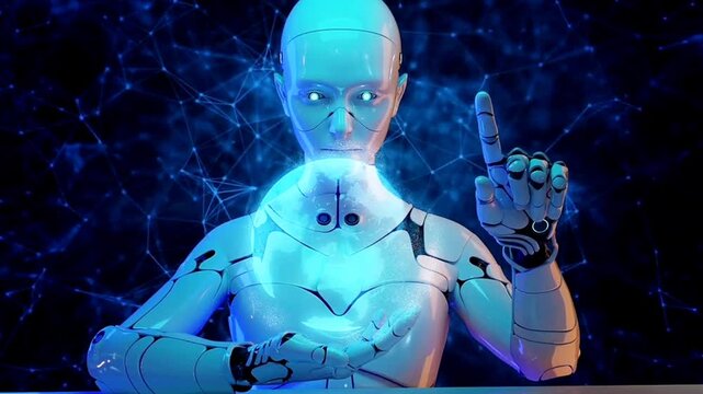  robot AI artificial intelligence concept internet business