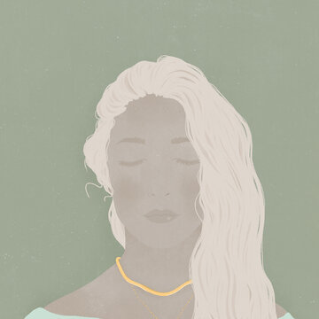 Woman with Dark Skin Tone Meditating in Silence, Practicing Mindfulness and Inner Peace, Embracing Calmness and Spiritual Balance