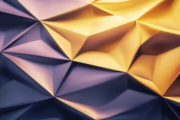 A close-up of a textured surface featuring a geometric pattern of golden and purple shades, creating a modern and abstract visual effect.