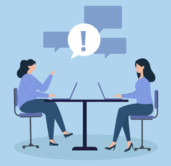 Two professionals collaborate at a desk, exchanging ideas and solving problems in a calm, tech-driven workspace