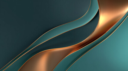 Minimal Metallic Gradient Background in Bronze and Teal