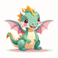 Obraz premium Niedlicher kleiner Drache