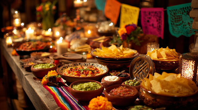  A festive Cinco De Mayo party set up with traditional Mexican food spread (2)