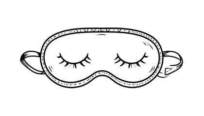 Hand-drawn sleep mask