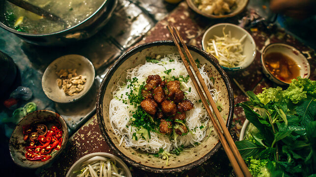  Learning the art of making Bun Thit Nuong, a popular Vietnamese vermicelli noodle dish (1)