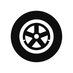 Obraz premium car tire icon on white background