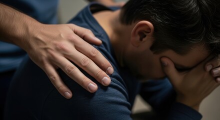 A Friend's Hand Offers Comfort and Support During Difficult Times