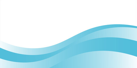 Fototapeta premium Blue and white business wave banner background. vector