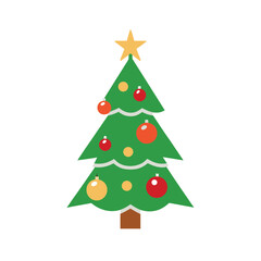 Fototapeta premium christmas tree decorated with ornaments