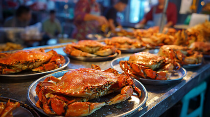  Enjoying freshly cooked crab from a local vendor at a night market (3)