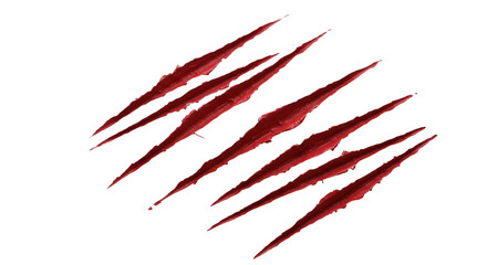 Red Claw Marks Scratch PNG, claw marks, scratch cutout