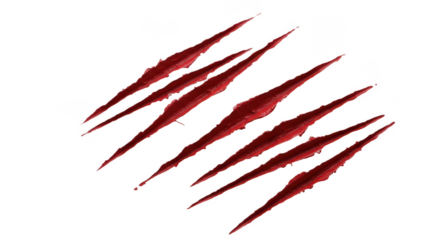 Red Claw Marks Scratch PNG, claw marks, scratch cutout