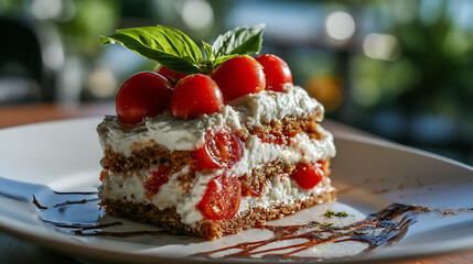  Indulge in a slice of fluffy and moist Italian torta caprese while dining alfresco (2)