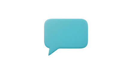 Naklejka premium Blue speech bubble icon isolated PNG with Transparent Background
