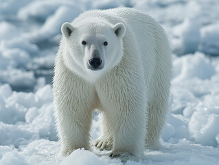 polar bear in the snow